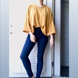 NWOT Forever 21 Dolman Top Rolled Sleeve Size M